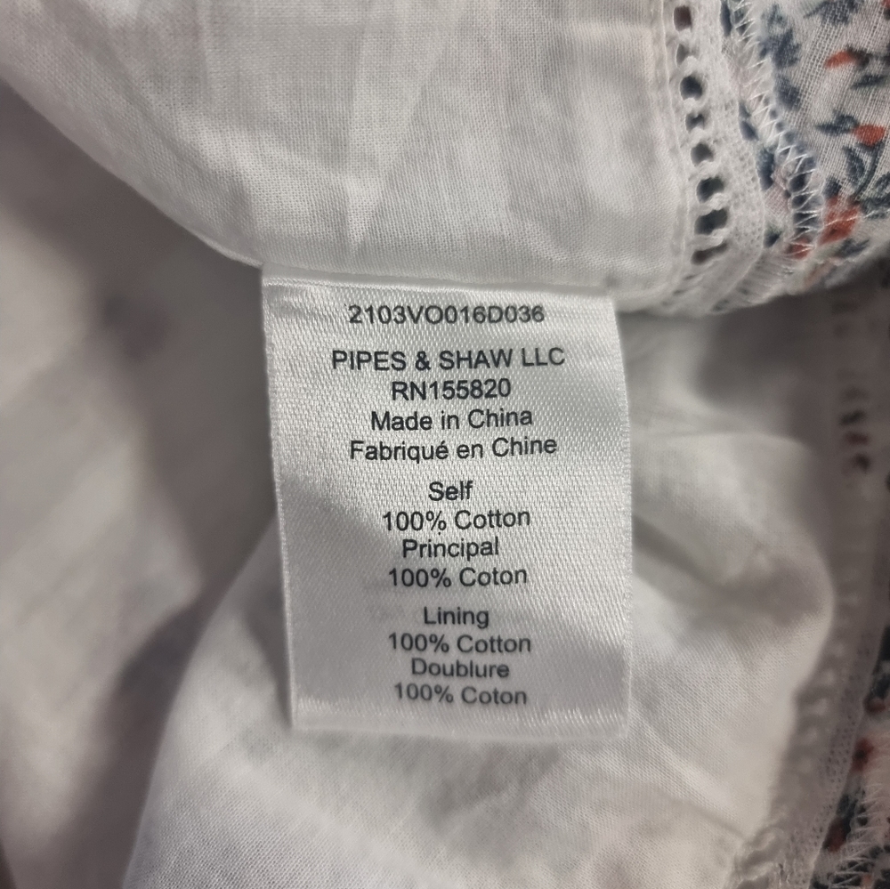 Veronica Beard White Floral Dress Sz 12 - Picture 5 of 14